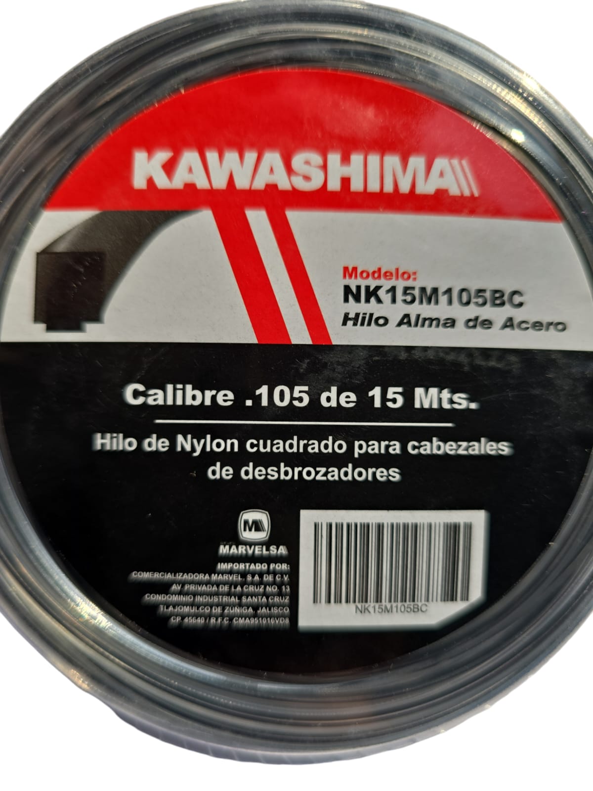 Hilo de Corte Cuadrado Kawashima para desbrozadora 2.7mm 105 X 15 metros